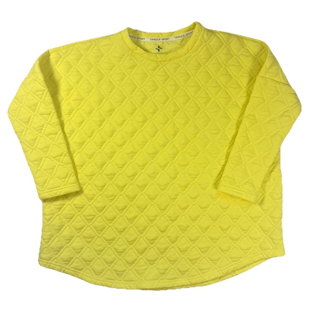 Tuckernuck Tnuck Sport Yellow Quilted Crewneck Pullover XS